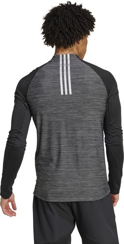 adidas Performance-T-shirt de training manches longues zip 1/4 3 bandes Gym +-4