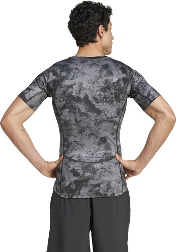 adidas Performance-T-shirt de training imprimé intégral Techfit-3