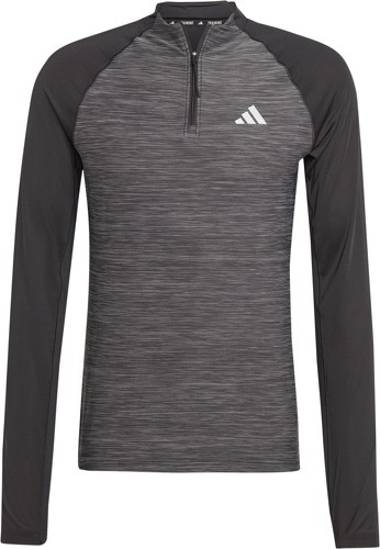 adidas-Haut d'entraînement 1/4 zippé à 3 bandes adidas Gym+-0