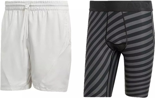 adidas Performance-Short New York 2N1 Blanc-1