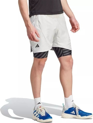 adidas Performance-Short New York 2N1 Blanc-2