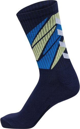 HUMMEL-Chaussettes Handball Hummel Graphic bleues marines-1