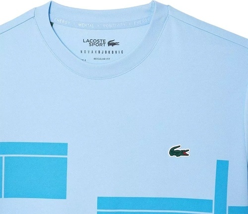 LACOSTE-T-Shirt Lacoste X Novak Djokovic Bleu CIel-4