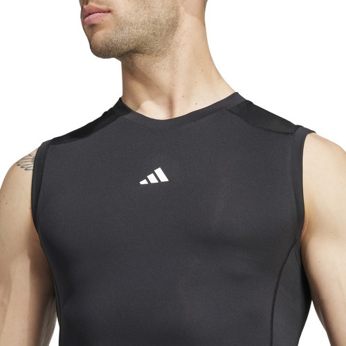 adidas Performance-T-shirt de training sans manches compression TECHFIT-4