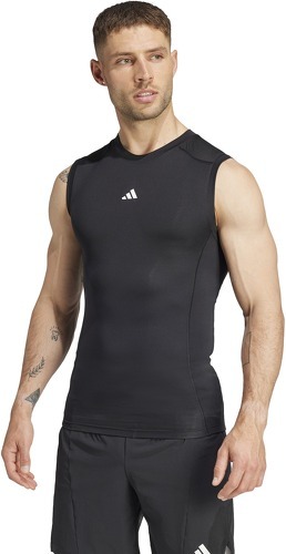 adidas Performance-T-shirt de training sans manches compression TECHFIT-1