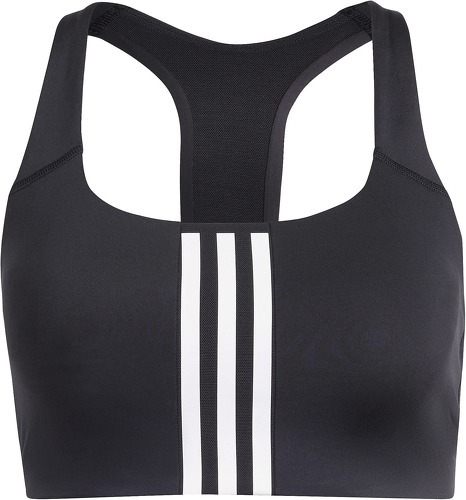 adidas Performance-Brassière de training Powerimpact 3 bandes Maintien moyen-0