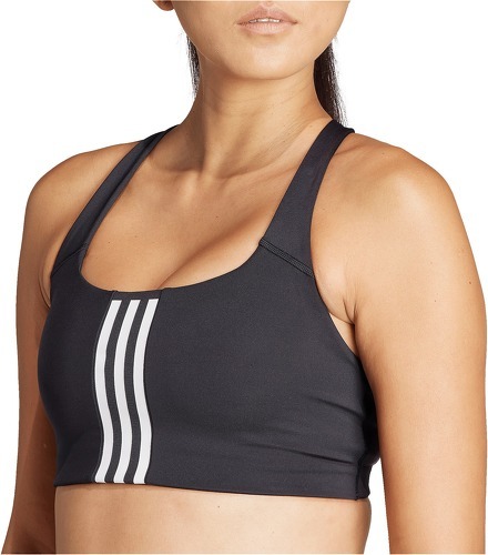 adidas Performance-Brassière de training Powerimpact 3 bandes Maintien moyen-2