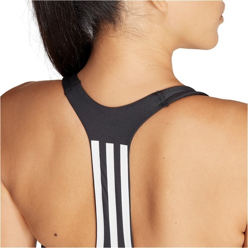 adidas Performance-Brassière de training Powerimpact 3 bandes Maintien moyen-3