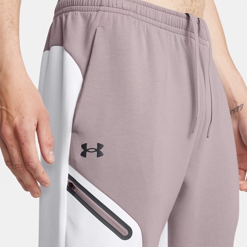 UNDER ARMOUR-Jogging Under Armour Homme Fleece UA Innarêtable Homme Blanc et Tetra Gris-4