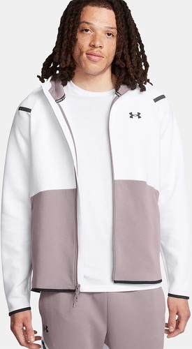 UNDER ARMOUR-Veste à capuche Under Armour Inarrêtable Fleece Homme Blanc et Tetra Gris-2