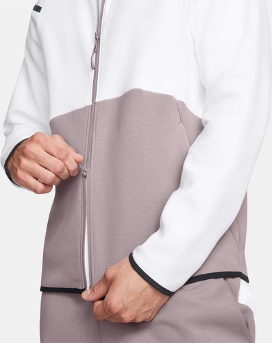 UNDER ARMOUR-Veste à capuche Under Armour Inarrêtable Fleece Homme Blanc et Tetra Gris-4