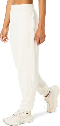 ASICS-Pantalon Asics Logo Femme Blanc cassé-2