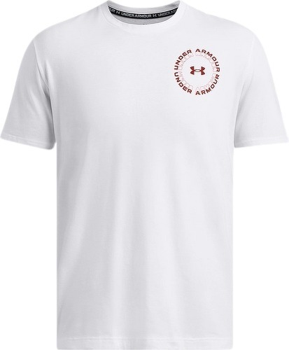 UNDER ARMOUR-T-shirt blanc Homme à motif radial Under Armour Wordmark-0