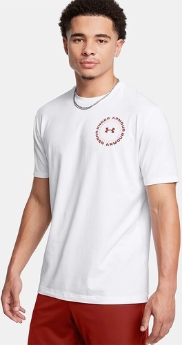 UNDER ARMOUR-T-shirt blanc Homme à motif radial Under Armour Wordmark-2