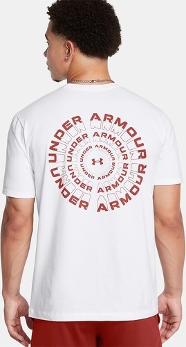 UNDER ARMOUR-T-shirt blanc Homme à motif radial Under Armour Wordmark-3