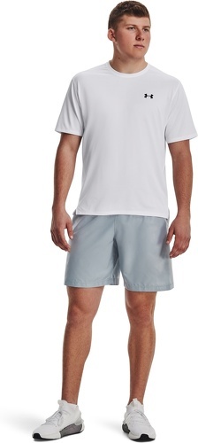 UNDER ARMOUR-Short Under Armour Woven Emboss bleu ciel-3
