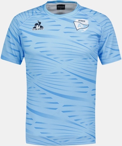 LE COQ SPORTIF-Maillot pré-match Aviron Bayonnais Officiel 2024-2025 Adulte-image-1