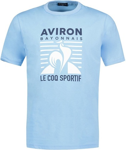 LE COQ SPORTIF-T-shirt Adulte Fan Aviron Bayonnais 2024-2025 Bleu ciel-0