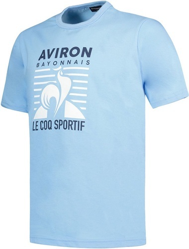 LE COQ SPORTIF-T-shirt Adulte Fan Aviron Bayonnais 2024-2025 Bleu ciel-2