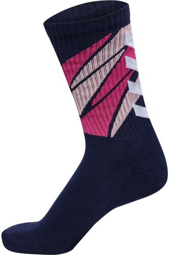 HUMMEL-Chaussettes Handball Hummel Graphic marines / roses-0