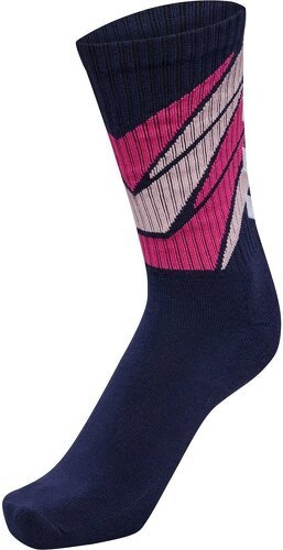 HUMMEL-Chaussettes Handball Hummel Graphic marines / roses-1