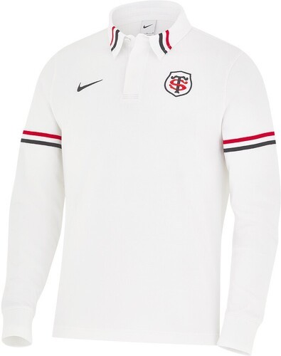 NIKE-Polo Manches Longues Héritage Blanc Stade Toulousain 2024/2025-image-1