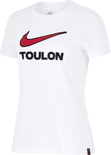 NIKE-T-Shirt Femme Graphic 1 Blanc RC Toulon 2024/2025-image-1