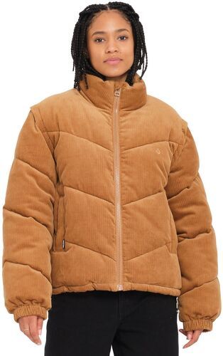 VOLCOM-Doudoune Volcom Cord'n Puff Vintage Brown Femme-2