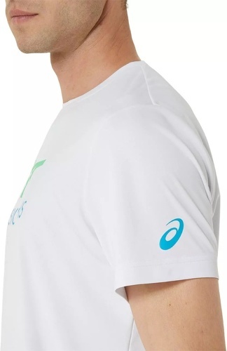 ASICS-T-Shirt Asics Court Graphic Blanc-2