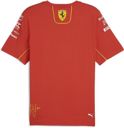 SCUDERIA FERRARI-T-shirt Ferrari Scuderia Officiel Formule 1 Carlos Sainz Rouge-0