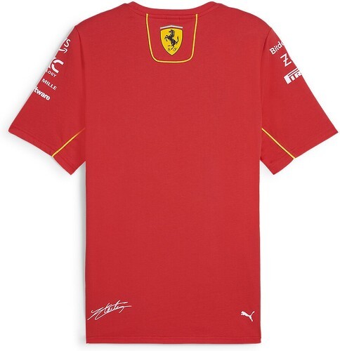 SCUDERIA FERRARI-T-shirt Ferrari Scuderia Officiel Formule 1 Charles Leclercc Rouge-0