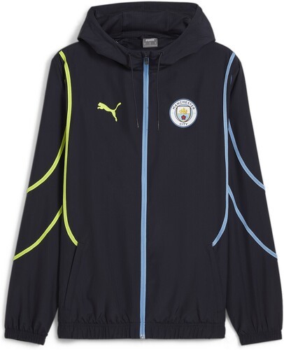 PUMA-Veste à Capuche Manchester City Pre-match Homme 2024/25 Bleu-image-1