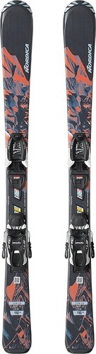 NORDICA-Pack De Ski Nordica Team Am Fdt (110-150) + Fixations Jr 7.0 Fdt Noir Garçon-image-1