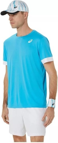 ASICS-T-Shirt Asics Court Bleu clair-1