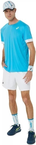 ASICS-T-Shirt Asics Court Bleu clair-4