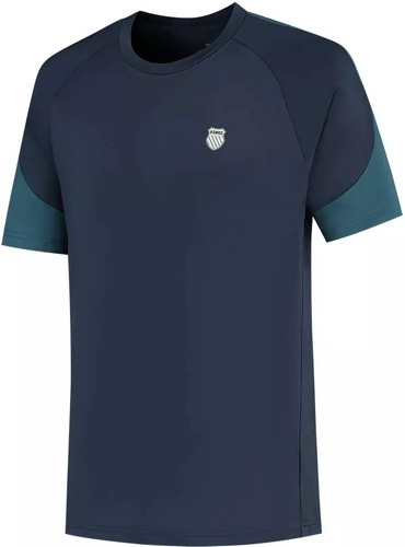 K-SWISS-T-Shirt K-Swiss Hypercourt Mesh Crew Bleu marine / Sarcelle-0