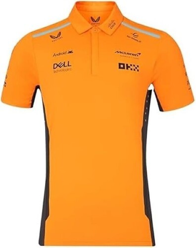 MCLAREN RACING-Polo officiel de l'équipe McLaren Officiel Formule 1 Homme Orange-1