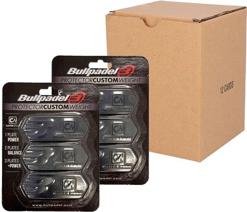 BULLPADEL-Boîte 12 Pcs - Blister (3 Pcs) Protecteur Bullpadel Custom Weight Black-image-1