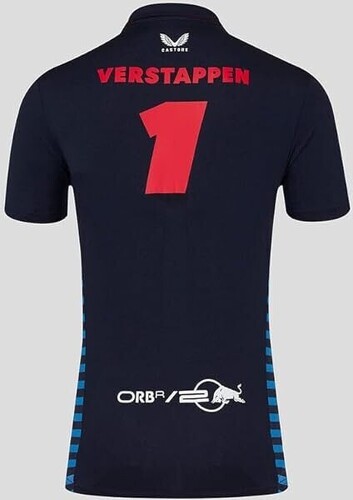 RED BULL RACING F1-Polo à manches courtes officiel Oracle Red Bull Racing Enfant Teamline Max Verstappen - Bleu-0