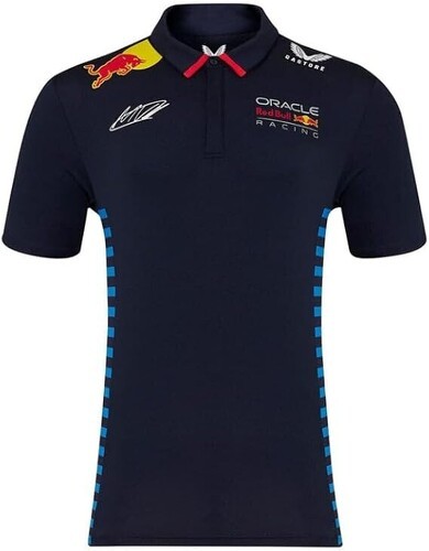 RED BULL RACING F1-Polo à manches courtes officiel Homme Oracle Red Bull Racing Teamline Max Verstappen - Bleu-1