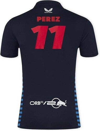 RED BULL RACING F1-Polo à manches courtes officiel Homme Oracle Red Bull Racing Teamline Sergio Perez - Bleu-0