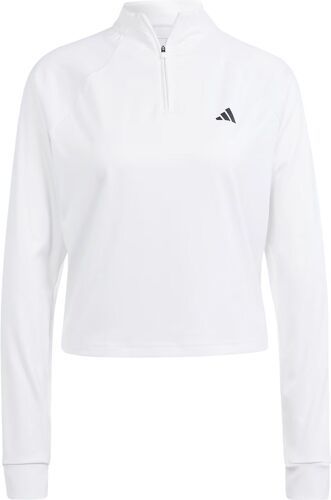 adidas-Pull Essentials Minimal Branding 1/4 Zip White-0