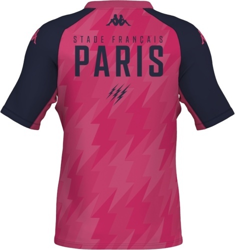 KAPPA-T-shirt bemi Kappa Stade Français Paris Officiel Rugby Rose/Bleu Homme-1