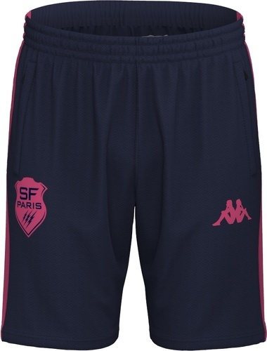 KAPPA-Short Ahorazip Pro 8 Kappa Stade Français Paris Officiel Rugby Bleu/Rose Homme-image-1