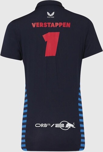 RED BULL RACING F1-Polo à manches courtes officiel Femme Oracle Red Bull Racing Teamline Max Verstappen - Bleu-0