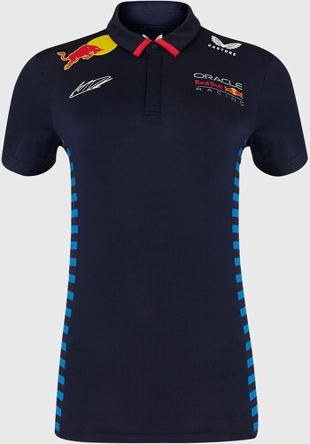 RED BULL RACING F1-Polo à manches courtes officiel Femme Oracle Red Bull Racing Teamline Max Verstappen - Bleu-1