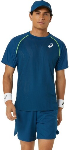 ASICS-T-Shirt Asics Match Bleu-0