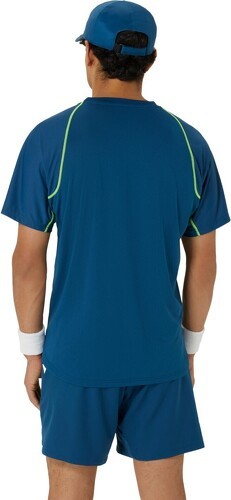 ASICS-T-Shirt Asics Match Bleu-3