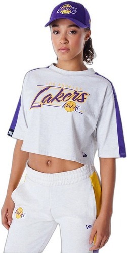 NEW ERA-T-shirt crop femme Los Angeles Lakers NBA Colour Block-image-1