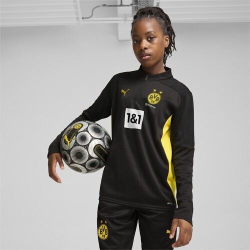 PUMA-Haut d’entraînement à 1/4 zip Borussia Dortmund Enfant et Adolescent-3